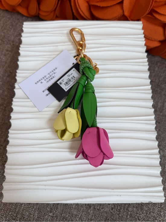 kate spade Handbags - NWT Kate Spade New York leather tulip key fob / bag charm